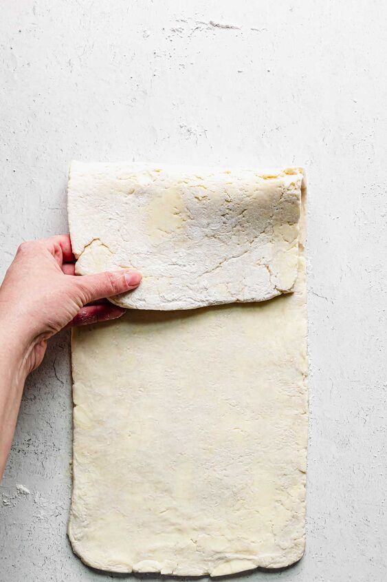 perfect rough puff pastry with video, Fold the top quarter down to half