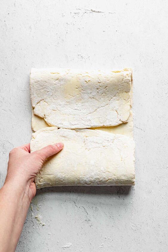 perfect rough puff pastry with video, Fold the bottom quarter up to half