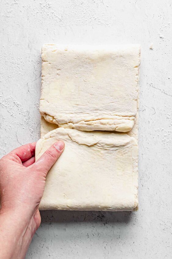 perfect rough puff pastry with video, Create a book fold for the second time