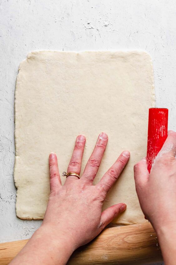 perfect rough puff pastry with video, Roll the dough out into a large rectangle to use or store