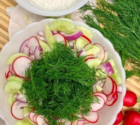 creamy cucumber radish salad