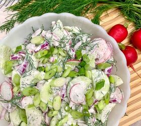 creamy cucumber radish salad