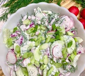 creamy cucumber radish salad