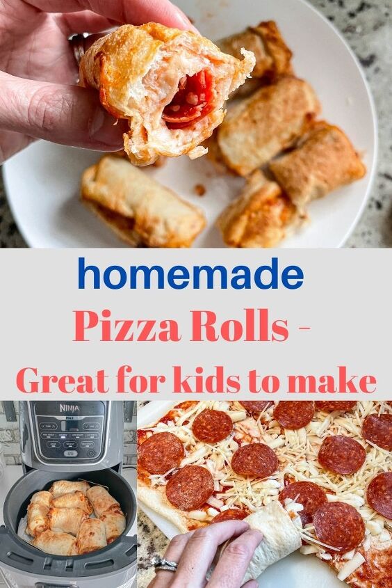 easy homemade air fryer pizza rolls with only five ingredients