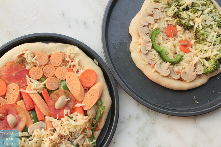 healthy kids pizza recipe with pillsbury pizza crust and vegetables