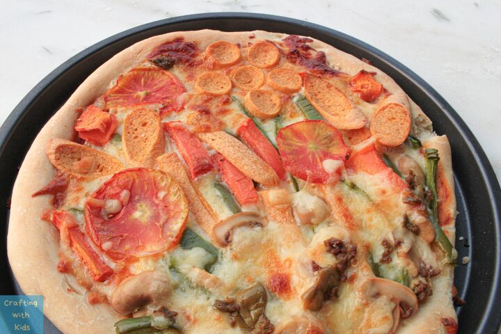 healthy kids pizza recipe with pillsbury pizza crust and vegetables