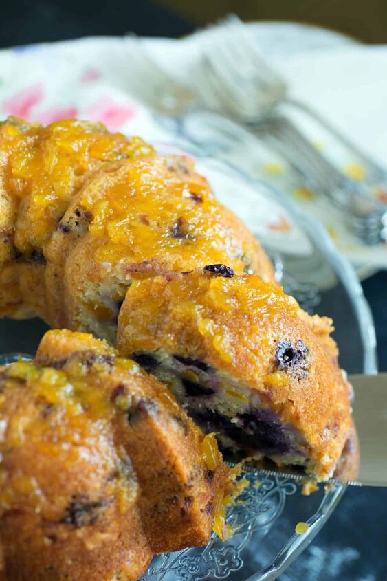 peach cake recipe with blueberries