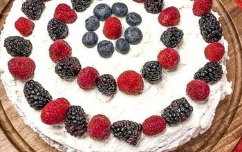 Easy Layer Cream Cake With Fresh Berries & Custard