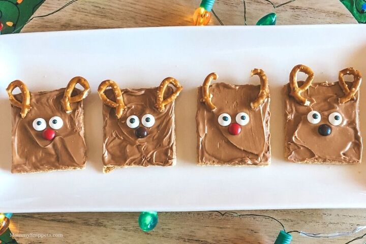 how to make easy no bake christmas reindeer treats