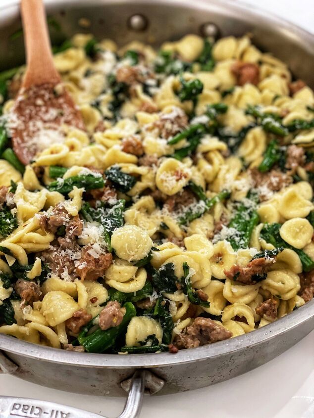 orecchiette with sausage and rapini