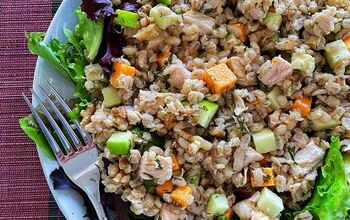 Barley Salad With Chicken, Cheddar, Apple and Walnuts