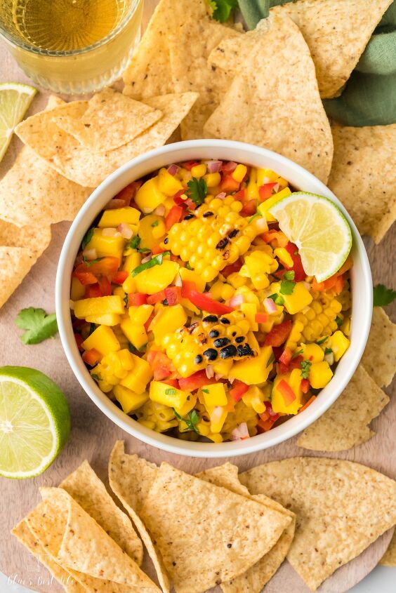 11 grilled recipes that are perfect for backyard bbqs, Grilled Corn and Mango Salsa
