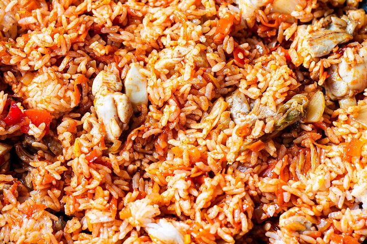 kimchi fried rice with chicken
