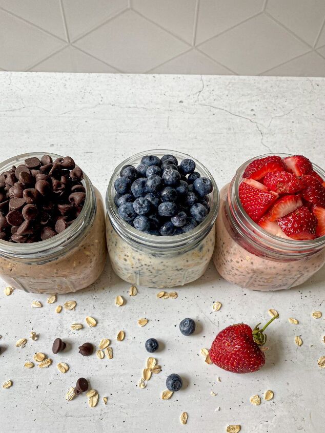 high protein overnight oats 3 flavors happy honey kitchen