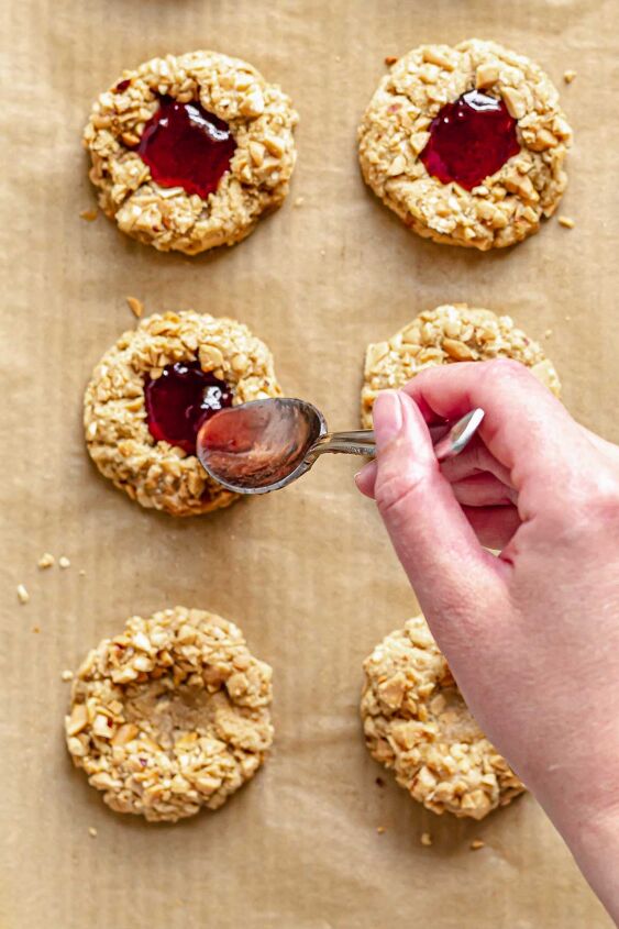 peanut butter and jelly cookies thumbprints