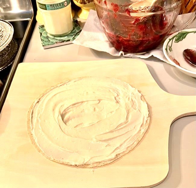 red white blueberry cheesecake wrap