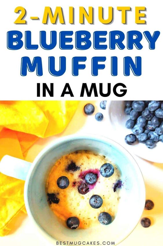 blueberry muffin in a mug easy 2 minute microwave muffin