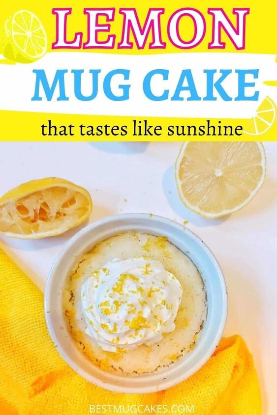 2 minute sweet and tangy lemon mug cake that tastes like sunshine