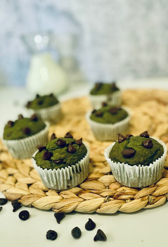 green goblin banana chocolate chip muffins