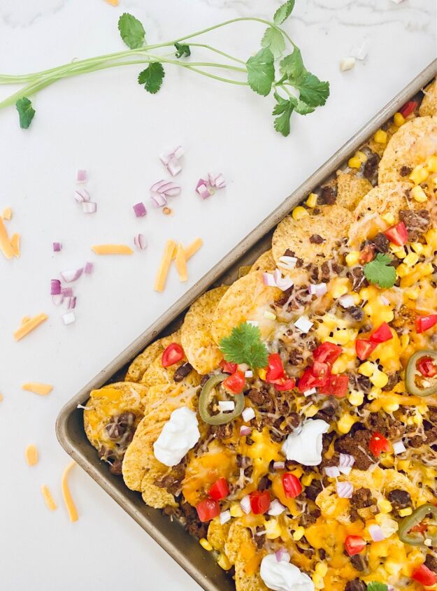 seriously easy delicious sheet pan nachos