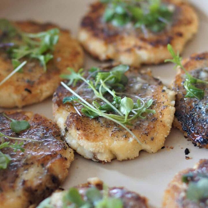 fried mashed potato cakes with herbes de provence butter