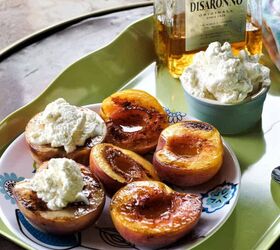 Grilled Peaches With Amaretto Whipped Cream