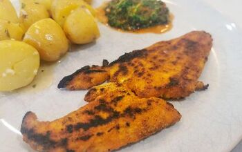 Indian Style Spiced Fish With a Tomato and Coriander Relish