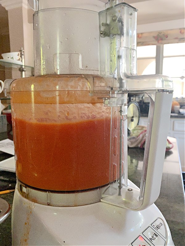 4 ingredient tomato sauce, Using a food processor if you do not have a food mill