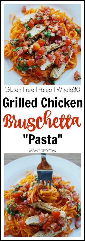 grilled chicken bruschetta pasta