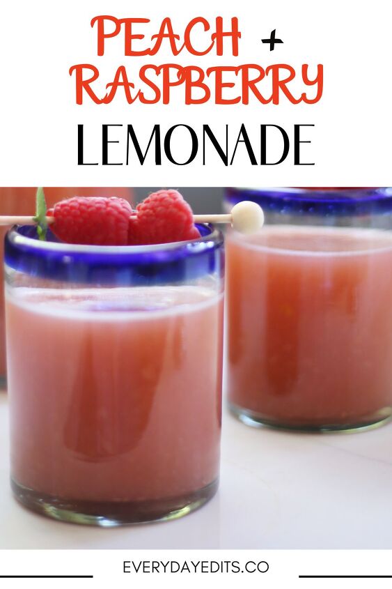 easy peasy peach raspberry lemonade
