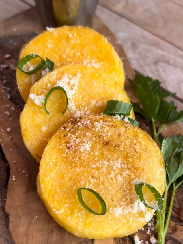 the easiest air fryer polenta recipe chips and fries, Air Fryer Polenta Rounds