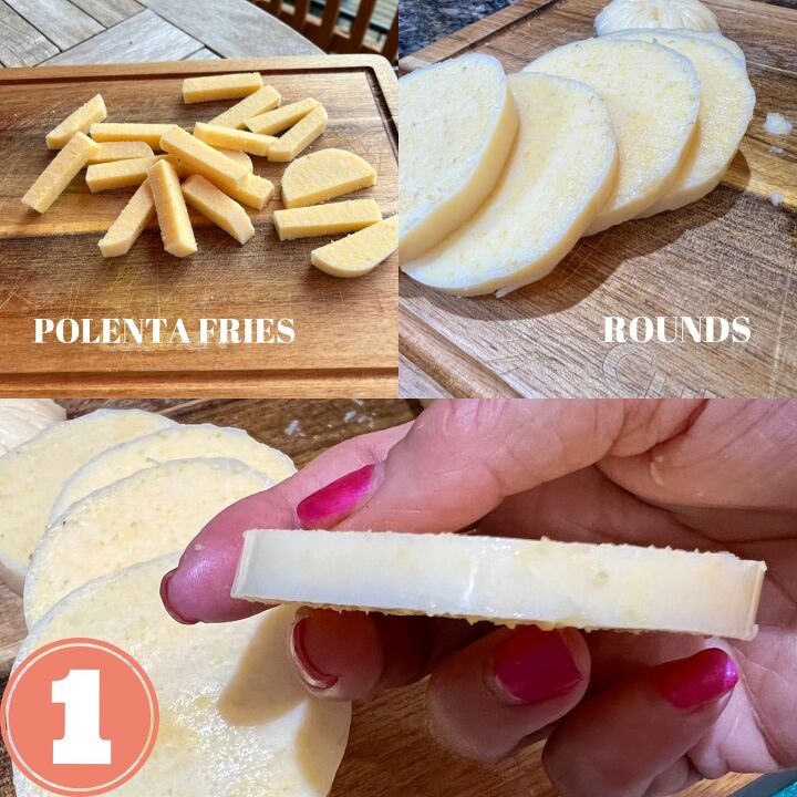 the easiest air fryer polenta recipe chips and fries, Slice your Polenta into sticks or rounds