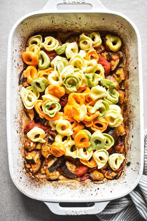 sheet pan tortellini alla norma