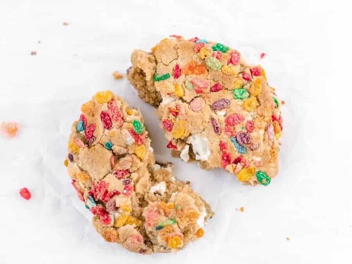 fruity pebbles cookies with white chocolate chips