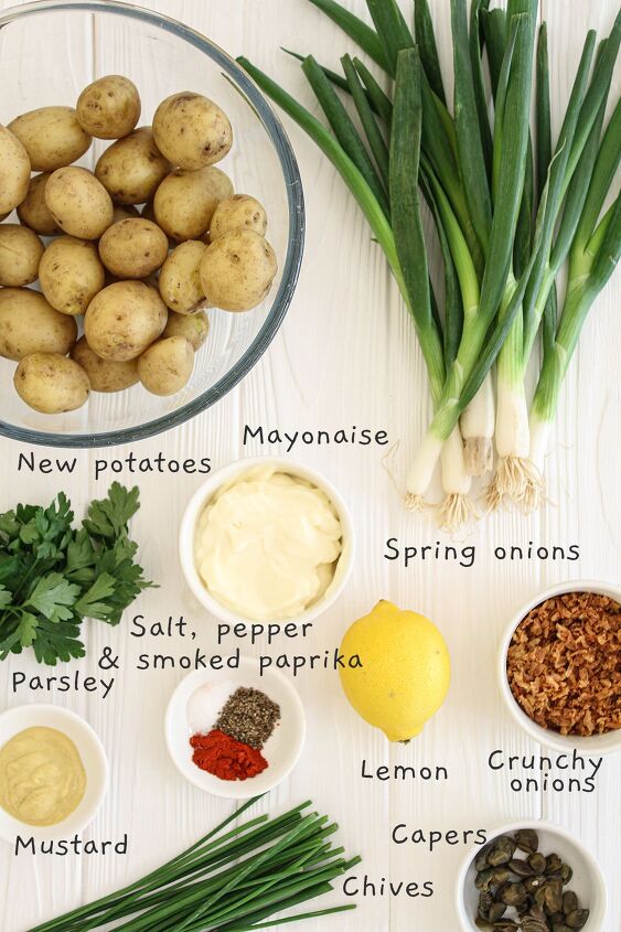 potato salad with spring onions