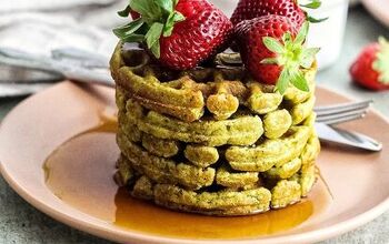 Egg Free Matcha Protein Waffles