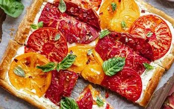 Puff Pastry Tomato Tart With Ricotta and Feta Cheese