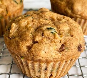 Loaded with zucchini, lemon, & applesauce, these moist muffins are both healthy & delicious!