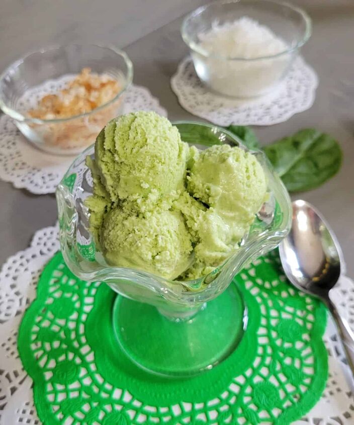 have you ever tried healthy spinach ice cream