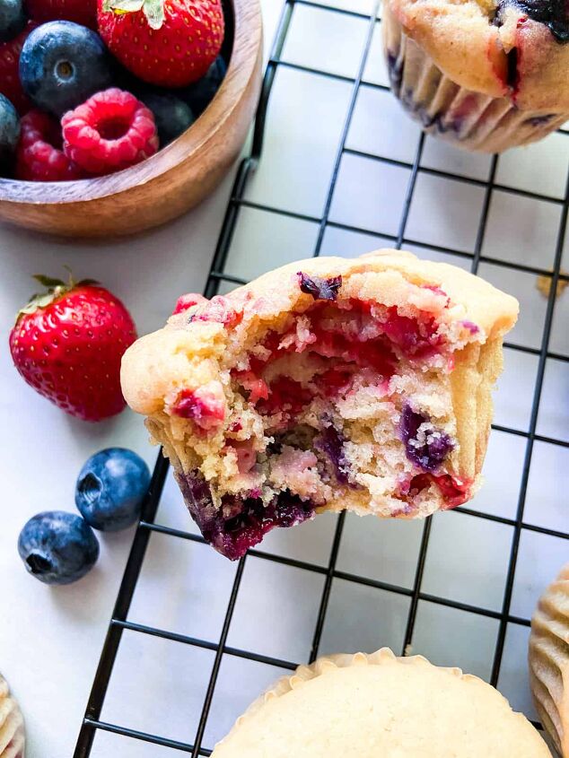 mixed berry muffins with buttermilk