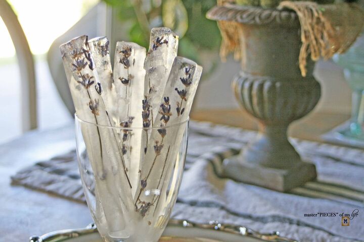 how to make lavender ice cube stirrers