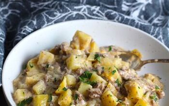 Hamburger Potato Casserole With Cheddar Cheese