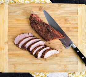 smoked pork tenderloin, Smoke for about an hour and allow to rest for 10 minutes before slicing