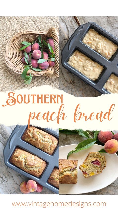 easy southern peach bread with fresh peaches