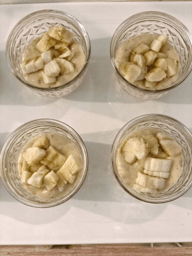 old fashioned banana pudding served in a jar