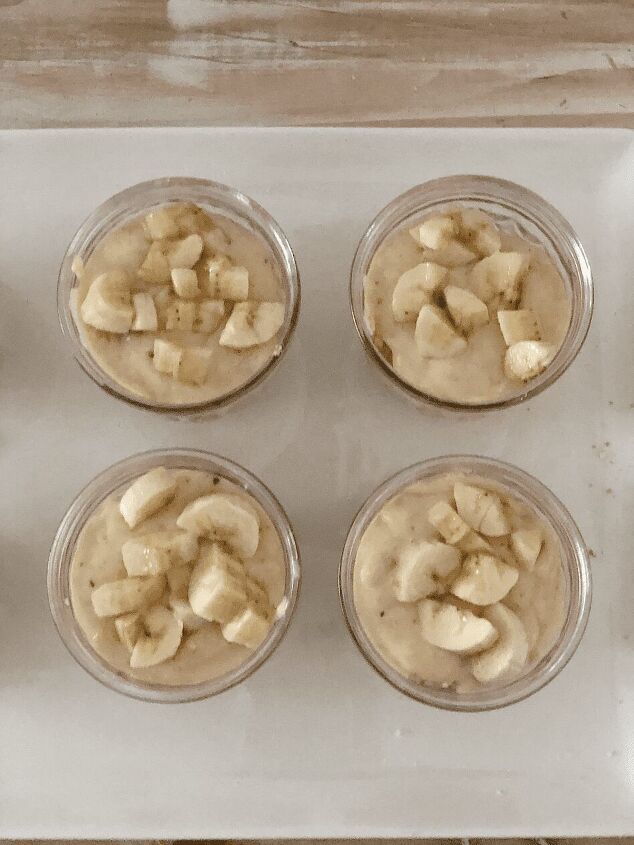 old fashioned banana pudding served in a jar