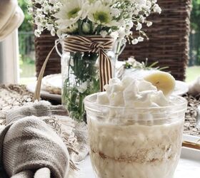 Old Fashioned Banana Pudding Served in a Jar