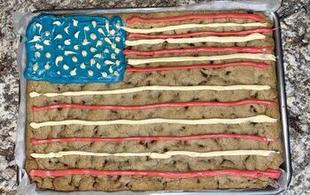 America Flag Cookie Cake With Buttercream