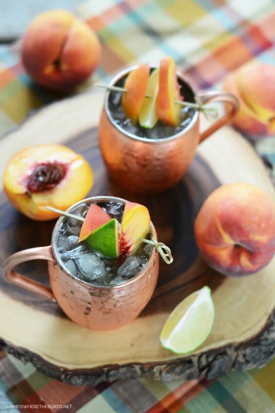 peach tea mule cocktail