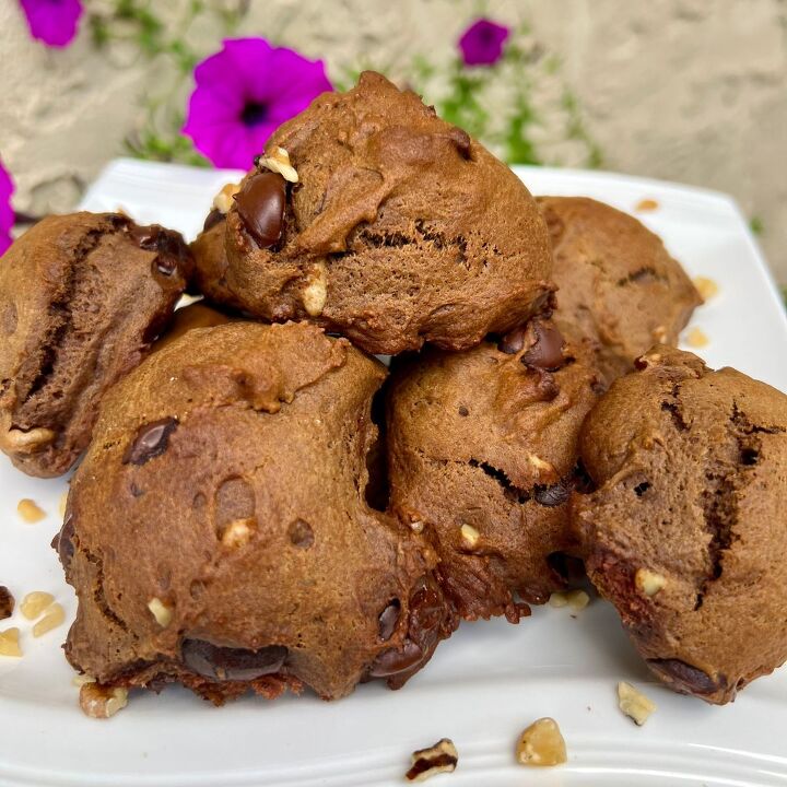 healthy double chocolate chip cookies eggless recipe, Double chocolate walnut cookies Yummy